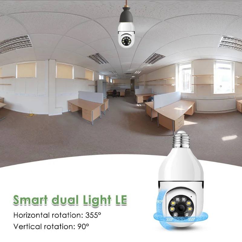 Foco Cámara de Vigilancia 360° con sensor