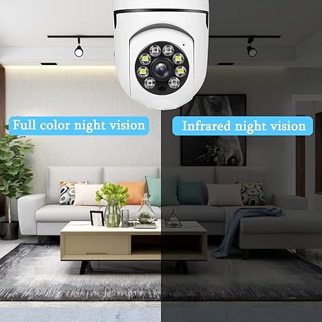 Foco Cámara de Vigilancia 360° con sensor