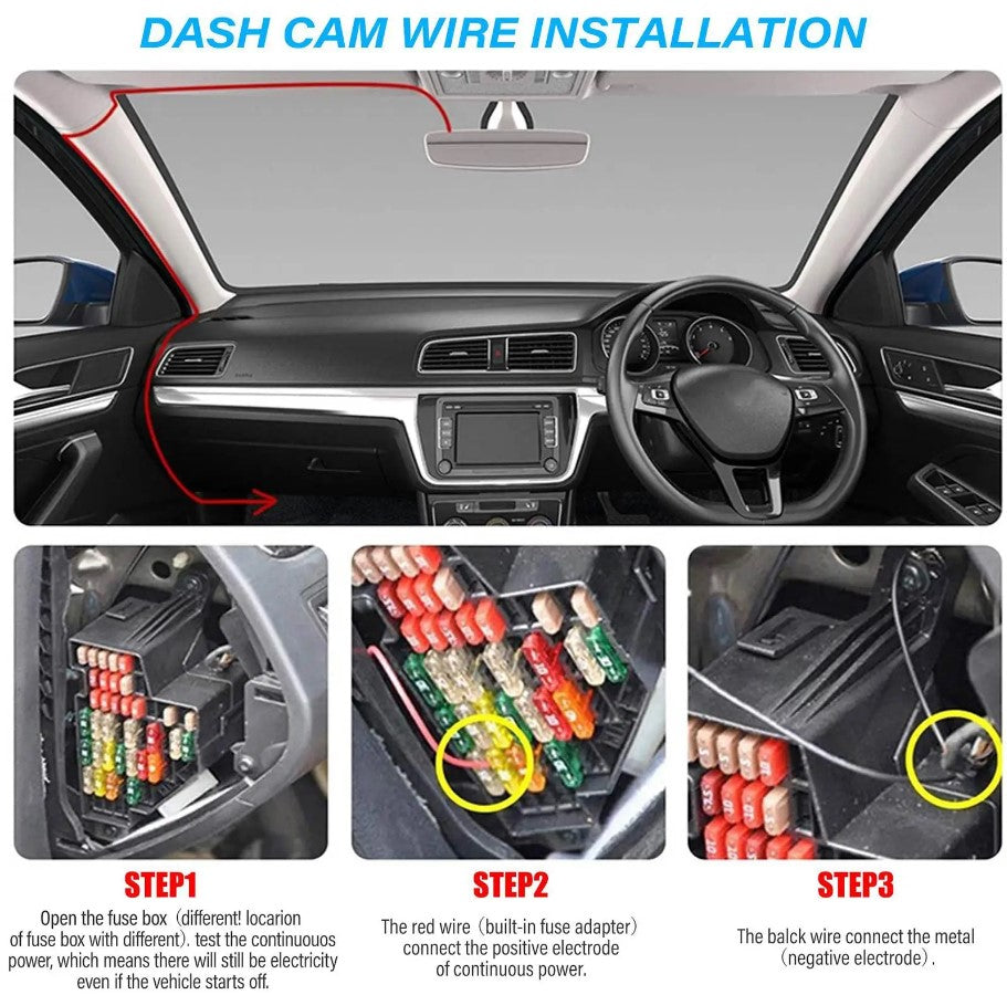 Cámara para Carro Frontal y Reversa Full Hd