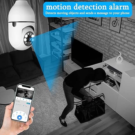 Foco Cámara de Vigilancia 360° con sensor