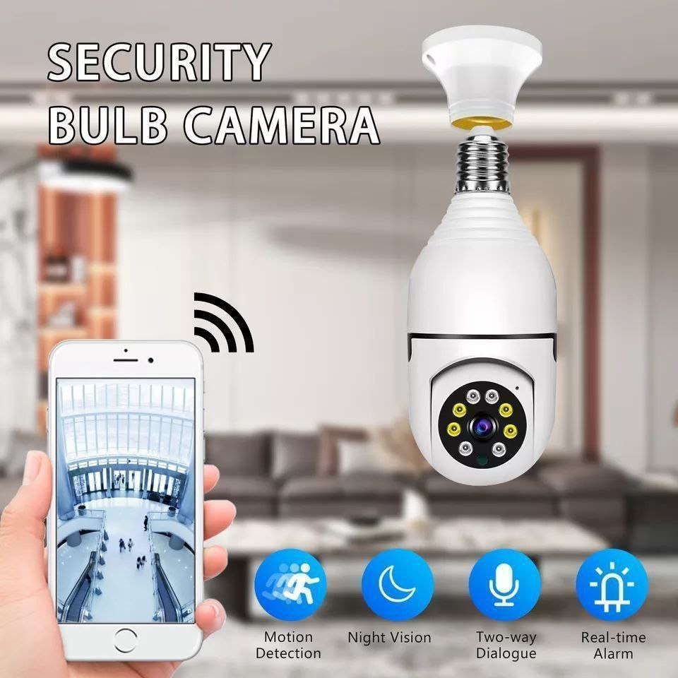 Foco Cámara de Vigilancia 360° con sensor