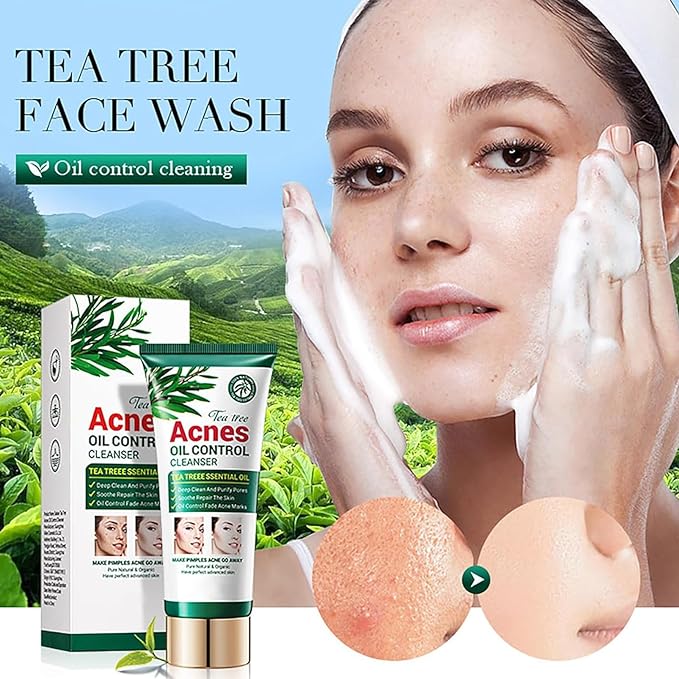 Kit Facial de Árbol de Te Control de Grasa y Acné