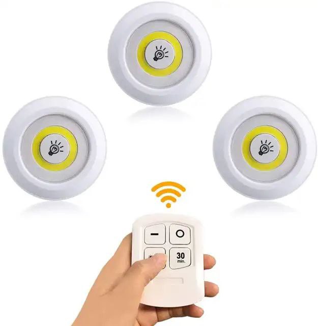 Focos Led x 3 con Control Remoto