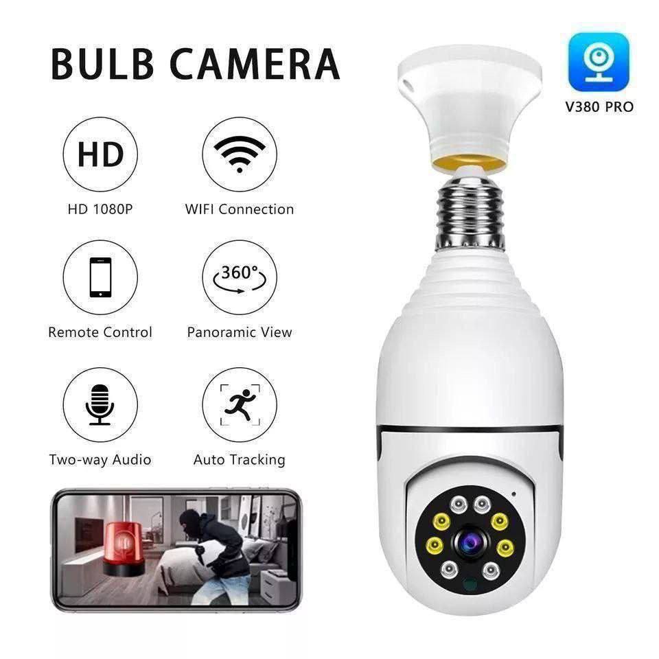 Foco Cámara de Vigilancia 360° con sensor