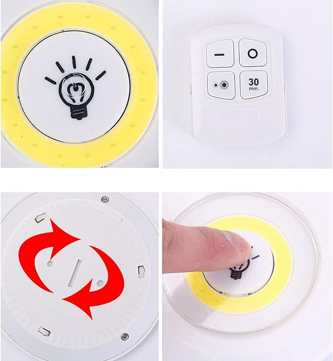Focos Led x 3 con Control Remoto