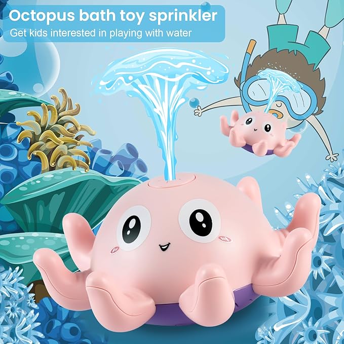 Juguete de agua con luz pulpo para niños