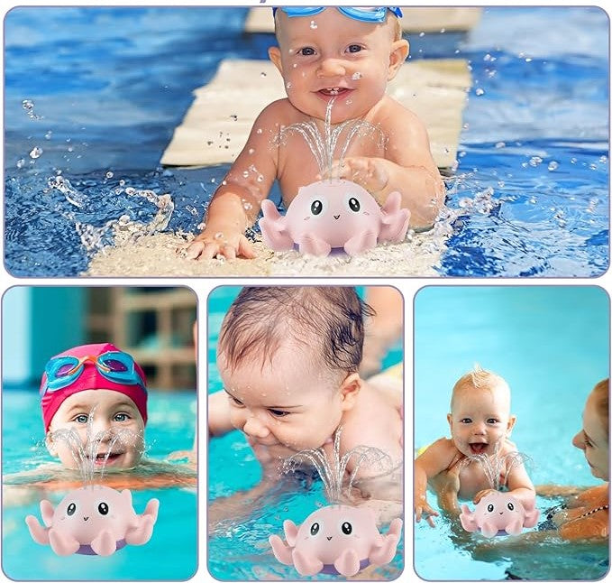 Juguete de agua con luz pulpo para niños