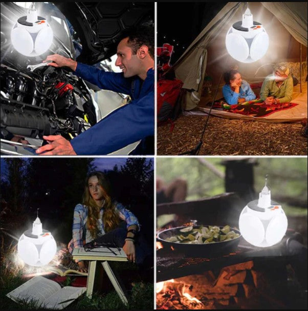 Lámpara solar expandible portable